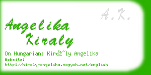 angelika kiraly business card